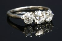 Lot 258 - A three stone diamond ring