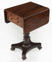 Lot 1145A - A Victorian mahogany two flap work table