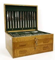 Lot 760 - A silver plated cutlery canteen for twelve in a box