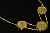 Lot 769 - A sovereign necklace