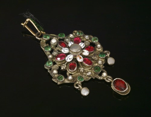 Lot 141 - An Austro-Hungarian silver gilt blister pearl
