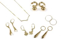 Lot 219 - A pair of gold hoop earrings