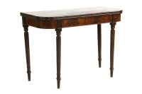 Lot 934 - A George III mahogany fold over tea table