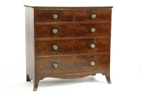 Lot 939 - A George IV mahogany chest of two short and three long drawers