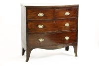 Lot 980 - A George III mahogany small chest of two short over three long drawers