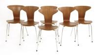 Lot 239 - Six Danish teak 'Mosquito' chairs
designed by Jacobsen for Fritz Hansen