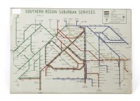Lot 1064A - A vintage Southern Region Suburban Services train map