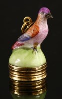 Lot 18 - A hand-painted porcelain bird seal