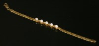 Lot 332 - An Italian opal and diamond bracelet