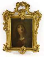 Lot 758 - Manner of Guido Reni
A FEMALE SAINT
Oil on panel
15 x 11cm