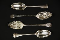 Lot 271 - A pair of George II silver spoons
