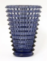 Lot 230 - A Baccarat blue glass vase