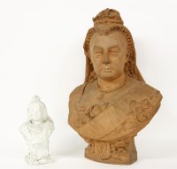 Lot 766 - A terracotta bust of Queen Victoria