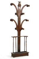 Lot 936 - A Victorian mahogany monkey puzzle hallstand 65 x 22 x 185cm