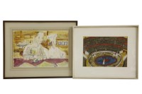 Lot 825 - A 20th century pencil and watercolour study of chefs