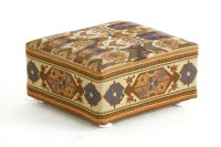 Lot 789 - A Victorian walnut writing box with inlaid decoration