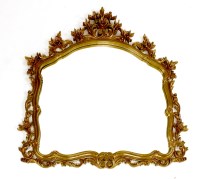 Lot 952 - A Rococo design over mantel mirror