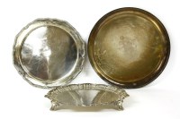 Lot 488 - A hallmarked silver tray