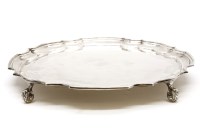 Lot 417 - A circular silver salver