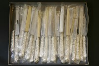 Lot 376 - Twenty-four modern silver table knives
