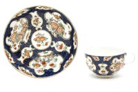 Lot 438 - An 18th century Worcester porcelain teacup and saucer