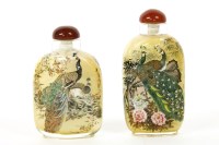 Lot 357 - Two Chinese inside decorated scent bottles