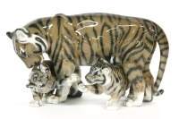 Lot 509 - A Royal Copenhagen tiger and two playful cubs
