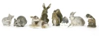 Lot 358 - A collection of eight Royal Copenhagen animals
