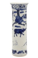 Lot 467 - A late 19th century Chinese blue and white vase