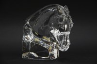 Lot 510 - A Baccarat crystal ornament in the form of a horses head