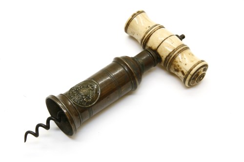 Lot 335 - A Thomason type barrel corkscrew