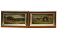 Lot 483 - A pair of 19th century paintings
COACHES AND HORSES
oil on board