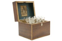Lot 480 - A George III apothecary box containing twelve bottles