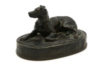 Lot 448 - A bronze figure of a hound