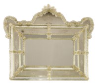 Lot 286 - A Venetian multiplate etched mirror