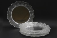 Lot 536 - Four Lalique 'Honfleur' geranium glass plates