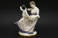 Lot 534 - Meissen porcelain mother and child figure group