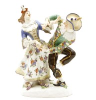 Lot 525 - Meissen porcelain Commedie dell'Arte figure group