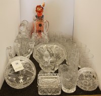 Lot 558 - A suite of Bohemian lead crystal glass wares to include a large fruit bowl