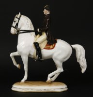 Lot 246 - A Vienna porcelain figure of a Spanish Riding School horse and rider