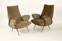 Lot 654 - A pair of Italian armchairs