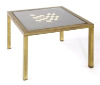 Lot 518 - A patinated brass and metal side table