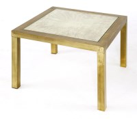 Lot 521 - A brass and patinated metal side table
