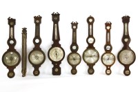 Lot 780 - Seven various George III and later barometers and barometer cases