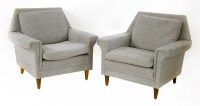Lot 358 - A pair of Danish upholstered armchairs