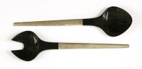 Lot 444 - A pair of Georg Jensen 'Caravel' salad servers