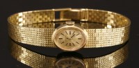 Lot 342 - A ladies' gold Zenith mechanical bracelet watch