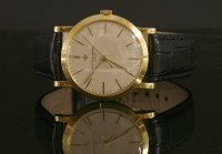 Lot 546 - A gentlemen's 18ct gold Vacheron Constantin mechanical strap watch