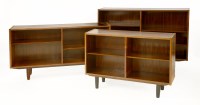 Lot 628 - A suite of Danish rosewood low bookcases