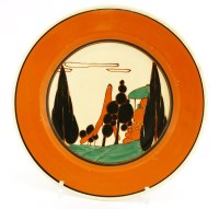 Lot 133 - A Clarice Cliff Fantasque 'Alpine' plate
printed marks